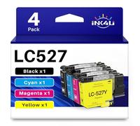 LC527 Cartucho de Tinta Compatible para Cartuchos Brother LC527 LC527XL LC527val Tinta para Brother MFC-J4350DW MFC-J4550DW MFCJ4350DW MFCJ4550DW (4 Pack)