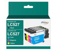 LC527 Cartuchos de Impresora compatibles con Brother LC527 Multipack LC-527VAL para Brother MFC-J4550DW MFC-J4350DW LC527 XL (Negro, Cian, Amarillo, Magenta, 4 Unidades)