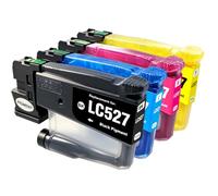 LC527 LC527VAL MFC-J4350DW Cartuchos de Tinta Compatible con Brother LC 527 MFC-J4350DW MFC-J4550DW MFC-4350DW MFC-4550DW LC527XL impresoras múltiple (4 Pack Negro/Cian/Magenta/Amarillo)