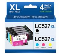 LC527XL LC527 XL 527 Cartuchos compatibles para Brother LC527XL 527 XL LC-527VAL Cartuchos de Impresora 527XL para Brother MFC-J4550DW Cartuchos de Impresora para Brother MFC-J4350DW Cartuchos 4Pack