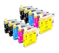 LC985 Cartuchos de Tinta Compatibles con Brother LC-985 para Brother DCP-J125 DCP-J140W DCP-J315W DCP-J515W MFC-J220 MFC-J265W MFC-J410 MFC-J415W (10Pack-4 Negro, 2 Cian, 2 Magenta 2 Amarillo)