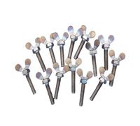 LCANALLYMS 1/4-20 Tuerca, 10 unids/Lote M5 M6 M8 * L Tornillo de Mariposa Titanio Puro GR2 Perno Pulgar Tuerca y Manual aleación(M5x10)