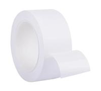 LCANALLYMS Cinta de precaución Amarilla, Paquete de 2 Cintas Advertencia Peligro PVC Multicolor for escaleras Piso Gimnasio almacén, Varios tamaños(White,17M-0.15MM-30MM)