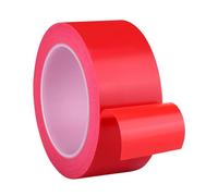 LCANALLYMS Cinta de precaución Amarilla, Paquete de 2 Cintas Advertencia Peligro PVC Multicolor for escaleras Piso Gimnasio almacén, Varios tamaños(Red,17M-0.15MM-30MM)