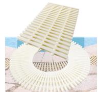 LCANALLYMS Cubierta de Drenaje Exterior, Rejilla de desbordamiento for Piscina, Rejillas Drenaje Canal, Cubierta Empalme, Zanja plástico(100x15x2.4cm)