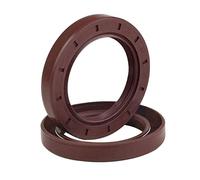 LCANALLYMS Equipo del Anillo o, 1 Unidad 2 Piezas ID 25mm Esqueleto de Sello Aceite, Resorte hidráulico Caucho flúor FKM marrón Fluoro, Junta Anillo TC Labio U(25x39x8)