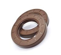 LCANALLYMS Equipo del Anillo o, 1 Unidad 2 Piezas ID 25mm Esqueleto de Sello Aceite, Resorte hidráulico Caucho flúor FKM marrón Fluoro, Junta Anillo TC Labio U(25x52x8)
