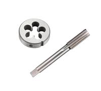 LCANALLYMS Juego de machos y Matrices, Juego de Troqueles y machos roscar Rosca métrica HSS M3 a M20 2 uds, Broca for máquina Mano Izquierda, Troquel Redondo, Juego(M18x1.5)