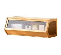 LCBDYLR Baúles de almacenamiento apilables de madera maciza, caja de almacenamiento modular, organizadores de almacenamiento para armario, armario de entrada para libros, bocadillos, juguetes