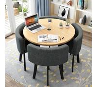 LCBDYLR Juego de Mesa de Comedor para 4 Personas con Sillas de Cuero Sintético - Mueble de Cocina Compacto para Apartamentos y Espacios Reducidos A6 31.5inch/80cm