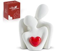 LCCCK Decoración de dormitorio para parejas, Knick Knacks, decoración de soporte de TV, regalo de porcelana, estatua y escultura romántica de aniversario, espectáculo de amor, centro de boda de San