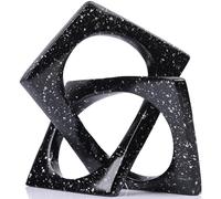 LCCCK Modern Geometric Sculpture Black Knot Statue Decor, Home Bookcase Centerpiece Jax Decorative, Tabletop Sculpture and Figurines, For Home Decor Accent Cube Ornaments
