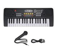 LCCEERD Teclado digital de 37 teclas, 8 ritmos, teclado digital con micrófono para principiantes, portátil teclado piano con grabación, función de reproducción para escuela secundaria