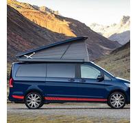 LccYanAi Rayas de Carreras, para Mercedes Benz Vito V Class W447 AMG Edition 1,Pegatinas para Falda Lateral de Puerta,Maletero Trasero,Decoraciones Exteriores,Red