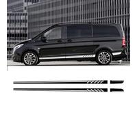 LccYanAi Rayas de Carreras, para Mercedes Benz Vito V Class W447 AMG Edition 1,Pegatinas para Falda Lateral de Puerta,Maletero Trasero,Decoraciones Exteriores,Black