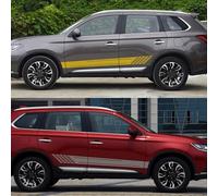 LccYanAi Rayas de Carreras, para Mitsubishi Outlander Vinyl Film Deca,Pegatinas para Falda Lateral de Puerta,Maletero Trasero,Decoraciones Exteriores,Grey