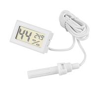 Pssopp LCD Digital Termómetro Higrómetro Temperatura Humedad Pantalla Termómetro Higrómetro con sonda Externa para incubadoras, criadoras, Tanque de Reptiles para Sala de Puros