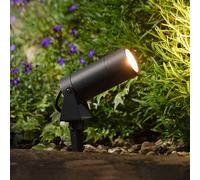 LCD Foco LED con pica 5131, negro, aluminio, cristal, enchufe Schuko True