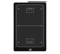 LCD Tabla Táctica de Baloncesto, Tabla Táctica Fútbol Electrónica Panel Estrategia Entrenamiento, Función de Borrado/bloqueo con un Solo Clic, Material Duradero, Bordes Curvos(Field Hockey)