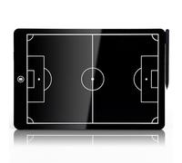 LCD Tabla Táctica de Fútbol,16 Pulgadas Panel Electrónico Estrategia de Entrenamiento Digital con Pluma para Entrenador de Fútbol para Entrenamiento Competición Soccer Coaching Board, Negro , pequeño