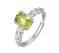 LCDIUDIU Anillos Mujer Plata 925,Anillo Zafiro Con Piedra Preciosa Natural De Corte Ovalado para Mujer, Banda Cruzada Con Giro De Piedra Natal De Plata, Banda Compromiso De Boda Ajustable para Ella,