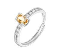 LCDIUDIU Anillos Mujer Plata 925,Anillos De Piedras Preciosas Naturales De Corte Ovalado para Mujer, Plata, Circonita Cúbica, Banda Media Eternidad, Anillo Compromiso Solitario Ajustable, Promesa D