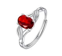 LCDIUDIU Anillos Mujer Plata Ajustables,Anillo Compromiso Solitario Con Piedra Preciosa Natural De Corte Ovalado para Mujeres Y Niñas, Conjunto De Banda Infinita para El Pulgar, Banda Ajustable par