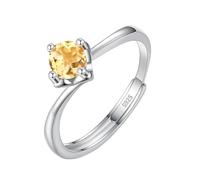 LCDIUDIU Anillos Mujer Plata De Ley 925,Anillos De Compromiso Con Solitario De Corte Brillante De 5 Mm/6 Mm para Mujer, Banda Infinita De Plata, Ajustable, para Festival, Promesa De Boda, Ci