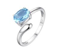 LCDIUDIU Anillos Mujer Plata De Ley,Anillos De Cuchara Plata Maciza para Mujeres Y Niñas, Banda Piedras Preciosas Naturales De Corte Ovalado, Banda Compromiso Ajustable Abierta, Anillo De Boda, Jo