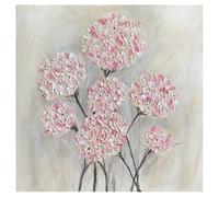 LCDIUDIU Gran Lienzo De Pintura Al Óleo Sin Marco, Arte De Pared, Flores De Hortensia Con Textura Rosa Moderna, Obra De Arte Pintada A Mano para Sala De Estar, Dormitorio, Oficina, Decoración Del