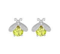 LCDIUDIU Pendientes Plata para Mujer, Tachuelas Plata De Ley 925, Lindas Luciérnagas con Circonitas Talladas, Pendientes Hipoalergénicos, Gemas Piedra Natal, Joyería De Lujo, Regalo para Mujeres