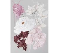 LCDIUDIU Pintura Al Óleo Abstracta Sobre Lienzo, Flor De Peonía De Textura Blanca, Obra De Arte Moderna Pintada A Mano, Arte De Pared Sin Marco para Sala De Estar, Dormitorio, Oficina, Decoración