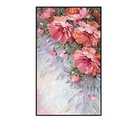 LCDIUDIU Pinturas Oleo, Textura Rosa Peonía Capullo De Flor Ramo Planta Resumen Moderno Original Pinturas Al Óleo Pintadas A Mano sobre Lienzo para Pared Familiar Sala De Estar Comedor Decoración De