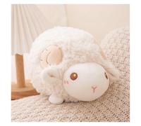 LCEDHZOC Lindo Cordero Mentira Muñeca De Peluche De Juguete Pequeña Oveja Muñeca Chica Acompañar Comodidad Almohada Niños Muñeca De Trapo(White)