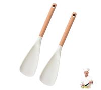 Lcefavor Spoon, Nonstick Cookware - Kitchen 3 in 1 Spatula Spoons 1/2 PCS Icefavor Spatula Spoons, Scooping Serving So Much Easier (White,2PCS)