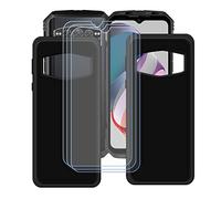 LCEHTOGYE Funda para iPhone 15 Pro + 3 x Vidrio Templado Película Protectora Pantalla,2 X Negro Carcasa Silicona Gel TPU Suave Protectora Caso Case para iPhone 15 Pro (6,1")