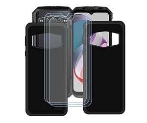 LCEHTOGYE Funda para iPhone 15 Pro + 3 x Vidrio Templado Película Protectora Pantalla,2 X Negro Carcasa Silicona Gel TPU Suave Protectora Caso Case para iPhone 15 Pro (6,1")