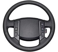 LCFZDQ - Funda de volante para Land Rover Freelander 2 2007-2012, funda de cuero negro cosida a mano, hilo negro