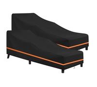 LCGOD 2PCS Funda para Tumbona de Jardín Impermeable, Anti UV Resistente al Viento A Prueba de Polvo, Nieve, Cubiertas para Muebles de Patio (200 x 75 x 40 / 70cm)