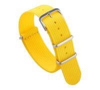 LCHASOP Correa De Reloj Acanalada De 22 mm, Universal Para Hombre Y Mujer, Accesorios De Repuesto, Correa De Reloj Cómoda Y Transpirable.,Amarillo,22 mm