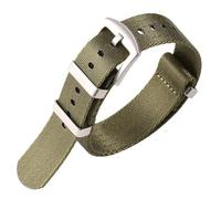 LCHASOP Correa De Reloj De 18 mm Con Bucle, Banda Trenzada De Una Sola Pieza, Hebilla De Acero Inoxidable, Reemplazo De Tejido Elástico, Pulsera Deportiva Ajustable.,Verde Militar,18 mm