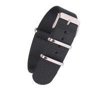 LCHASOP Correa De Reloj De 20 mm Con Bucle, Correa Trenzada De Una Sola Pieza, Hebilla De Acero Inoxidable, Repuesto Textil Elástico, Pulsera Deportiva Ajustable.,Negro,20 mm