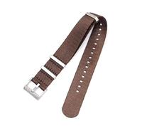 LCHASOP Correa De Reloj De 22 mm Con Bucle, Banda Trenzada De Una Sola Pieza, Hebilla De Acero Inoxidable, Reemplazo De Tejido Elástico, Pulsera Deportiva Ajustable.,Marrón,22 mm