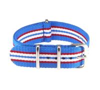 LCHASOP Correa De Reloj De 22 mm Con Bucle, Banda Trenzada De Una Sola Pieza, Hebilla De Acero Inoxidable, Reemplazo De Tejido Elástico, Pulsera Deportiva Ajustable.,3 Azules 2 Rojos 2 Blancos,22 mm