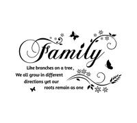 Lchen Family Like Ranches on a Tree We All Grow in different Directions but Our Roots Remain As One Wall Sticker Creative Family Tree PVC Wall Decal extraíble Decor