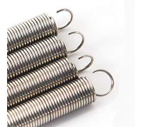 Lchg-ui Kits de muelles Primavera extensión de Acero, de Doble Gancho 5pcs pequeña tensión del Resorte, Alambre de 1 mm de diámetro 10 mm Diámetro Externo Longitud 30-100mm, Primavera