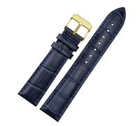 LCHJX 12 14 16 18 19 19 20 21 22 23 mm Azul Color Genuino Correa de cuero Correa Men y mujeres Banda para la banda de vigilancia de Rossini Citizen