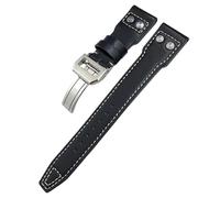 LCHJX 20 mm de 21 mm 22 mm Riverías de cuero real Fit para IWC Spitfire Big Pilot's Watch IW5009 Cowhide Strap