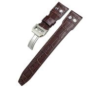 LCHJX 20 mm de 21 mm 22 mm Riverías de cuero real Fit para IWC Spitfire Big Pilot's Watch IW5009 Cowhide Strap