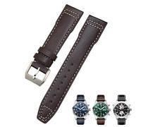 LCHJX 21 mm 20 mm de Banda de Cuero de Cuero de Cuero Apto para IWC Pilot's Watches Portugieser Bracelets Blue Watch Store Accessories Herramienta para Hombres